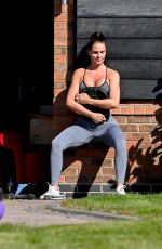 DANIELLE LLOYD Workout on Her Drive in Liverpool 04/05/2020
