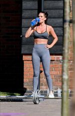 DANIELLE LLOYD Workout on Her Drive in Liverpool 04/05/2020