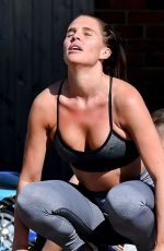 DANIELLE LLOYD Workout on Her Drive in Liverpool 04/05/2020