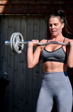 DANIELLE LLOYD Workout on Her Drive in Liverpool 04/05/2020