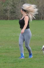 DANIELLE MASON Workout at a Park in London 04/27/2020