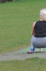 DANIELLE MASON Workout at a Park in London 04/27/2020