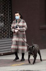 DEBI MAZAR Out with Her Dog in New York 04/17/2020