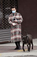 DEBI MAZAR Out with Her Dog in New York 04/17/2020