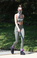 DELILAH HAMLIN Out Hikinig in Beverly Hills 04/11/2020