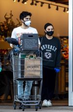DEMI LOVATO and Max Ehrich Wearing Masks Shopping at Erewhon Organic Store in Los Angeles 04/04/2020