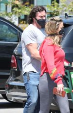 DENISE RICHARDS and Aaron Phyphers Wearing Masks Out Shopping in Malibu 04/28/2020
