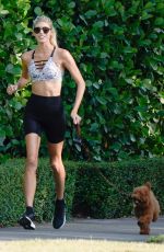 DEVON WINDSOR Out Jogging with Her Dog in Miami 04/04/2020