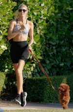 DEVON WINDSOR Out Jogging with Her Dog in Miami 04/04/2020