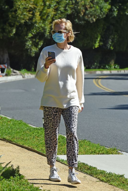 DIANE KRUGER Wearing Mask Out in Los Angeles 04/22/2020