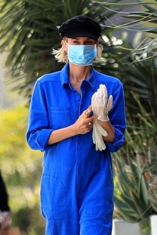 DIANE KRUGER Wearing Mask Out in West Hollywood 04/19/2020