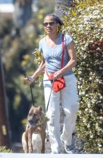 DORIA RAGLAND Out with Her Dogs in Los Angeles 04/01/2020