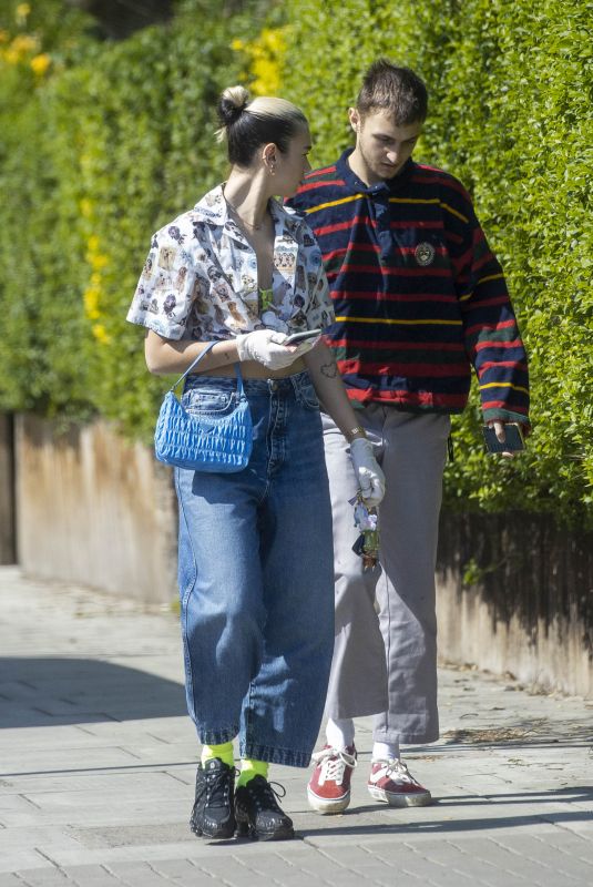 DUA LIPA and Anwar Hadid Out and About in London 04/11/2020