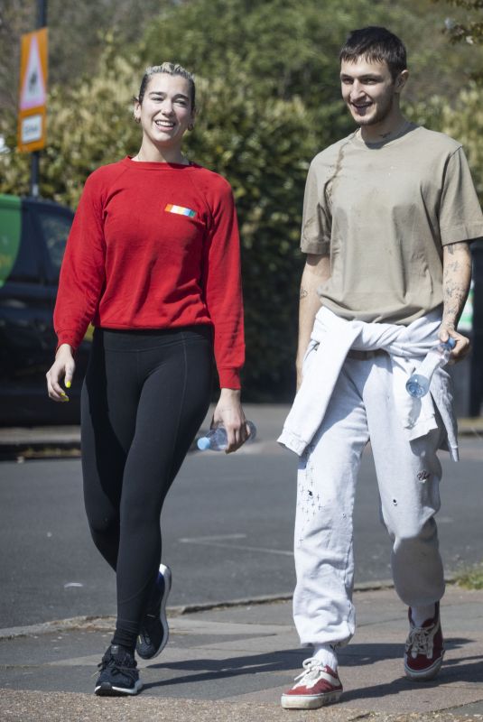 DUA LIPA and Anwar Hadid Out in London 04/09/2020