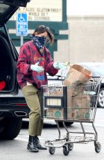 EIZA GONZALEZ Wearing Bandana Mask at Grocery Shopping in Los Angeles 04/06/2020