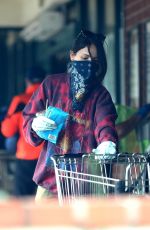 EIZA GONZALEZ Wearing Bandana Mask at Grocery Shopping in Los Angeles 04/06/2020