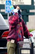 EIZA GONZALEZ Wearing Bandana Mask at Grocery Shopping in Los Angeles 04/06/2020