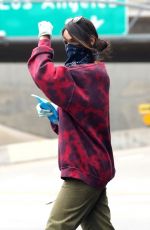 EIZA GONZALEZ Wearing Bandana Mask at Grocery Shopping in Los Angeles 04/06/2020