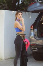 ELISABETTA CANALIS Getting Ready for Workout Session in Hollywood 04/17/2020