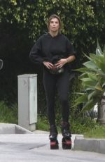 ELISABETTA CANALIS Out for Power Walk in Los Angeles 04/11/2020