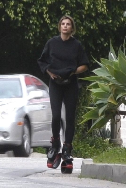 ELISABETTA CANALIS Out for Power Walk in Los Angeles 04/11/2020