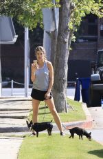 ELISABETTA CANALIS Out with Her Dogs in Los Angeles 04/02/2020