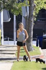 ELISABETTA CANALIS Out with Her Dogs in Los Angeles 04/02/2020