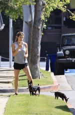 ELISABETTA CANALIS Out with Her Dogs in Los Angeles 04/02/2020