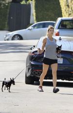 ELISABETTA CANALIS Out with Her Dogs in Los Angeles 04/02/2020