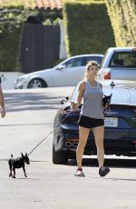 ELISABETTA CANALIS Out with Her Dogs in Los Angeles 04/02/2020