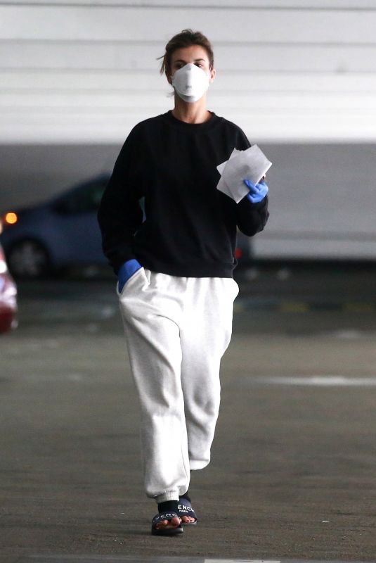 ELISABETTA CANALIS Wearing Mask and Gloves Shopping at Target in West Hollywood 04/05/2020