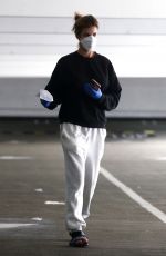 ELISABETTA CANALIS Wearing Mask and Gloves Shopping at Target in West Hollywood 04/05/2020