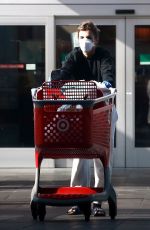 ELISABETTA CANALIS Wearing Mask and Gloves Shopping at Target in West Hollywood 04/05/2020