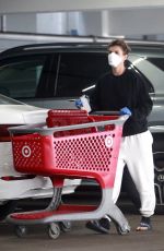 ELISABETTA CANALIS Wearing Mask and Gloves Shopping at Target in West Hollywood 04/05/2020