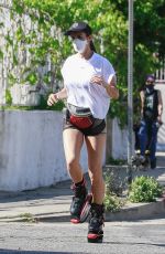ELISABETTA CANALIS Workout Wearing Kangaroo Jumps in Los Angeles 04/15/2020