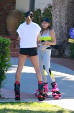 ELISABETTA CANALIS Workout Wearing Kangaroo Jumps in Los Angeles 04/15/2020