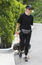 ELIZABETH BANKS Out with Her Dog in Hollywood Hills 04/07/2020
