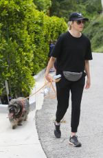 ELIZABETH BANKS Out with Her Dog in Hollywood Hills 04/07/2020
