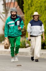 ELIZABETH OLSEN and Robbie Arnett Out in Los Angeles 04/18/2020