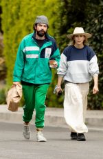 ELIZABETH OLSEN and Robbie Arnett Out in Los Angeles 04/18/2020