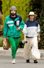 ELIZABETH OLSEN and Robbie Arnett Out in Los Angeles 04/18/2020