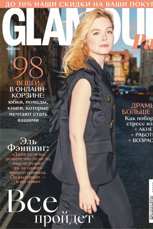 ELLE FANNING in Glamour Magazine, Russia Мay 2020