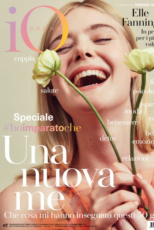 ELLE FANNING in Io Donna Dell Corriere Della Sera, April 2020