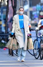 ELSA HOSK Wearing Mask Out Shopping in New York 04/17/2020