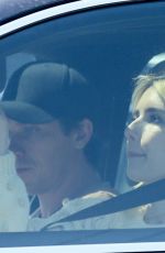 EMMA ROBERTS and Garrett Hedlund Driving Out in Los Angeles 04/16/2020