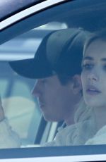 EMMA ROBERTS and Garrett Hedlund Driving Out in Los Angeles 04/16/2020