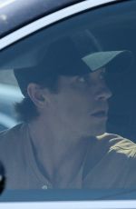 EMMA ROBERTS and Garrett Hedlund Driving Out in Los Angeles 04/16/2020