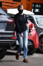 EMMA ROBERTS Wearing a Black Mask Shopping at Rite Aid in Los Feliz 04/04/2020