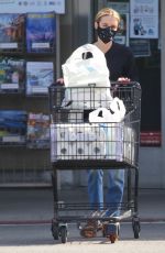 EMMA ROBERTS Wearing a Black Mask Shopping at Rite Aid in Los Feliz 04/04/2020