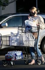 EMMA ROBERTS Wearing Black Mask Out Shopping in Los Angeles 04/16/2020